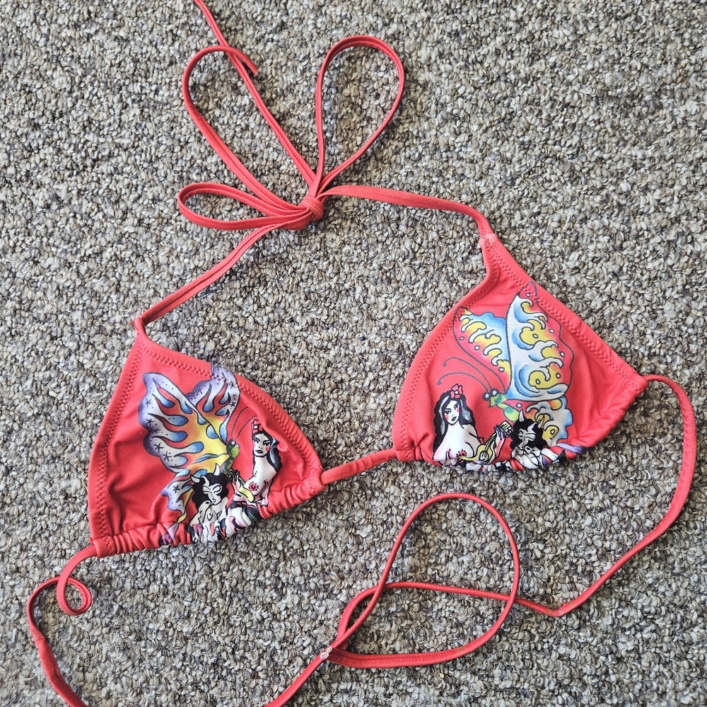 Ed Hardy Padded Bikini Top Small